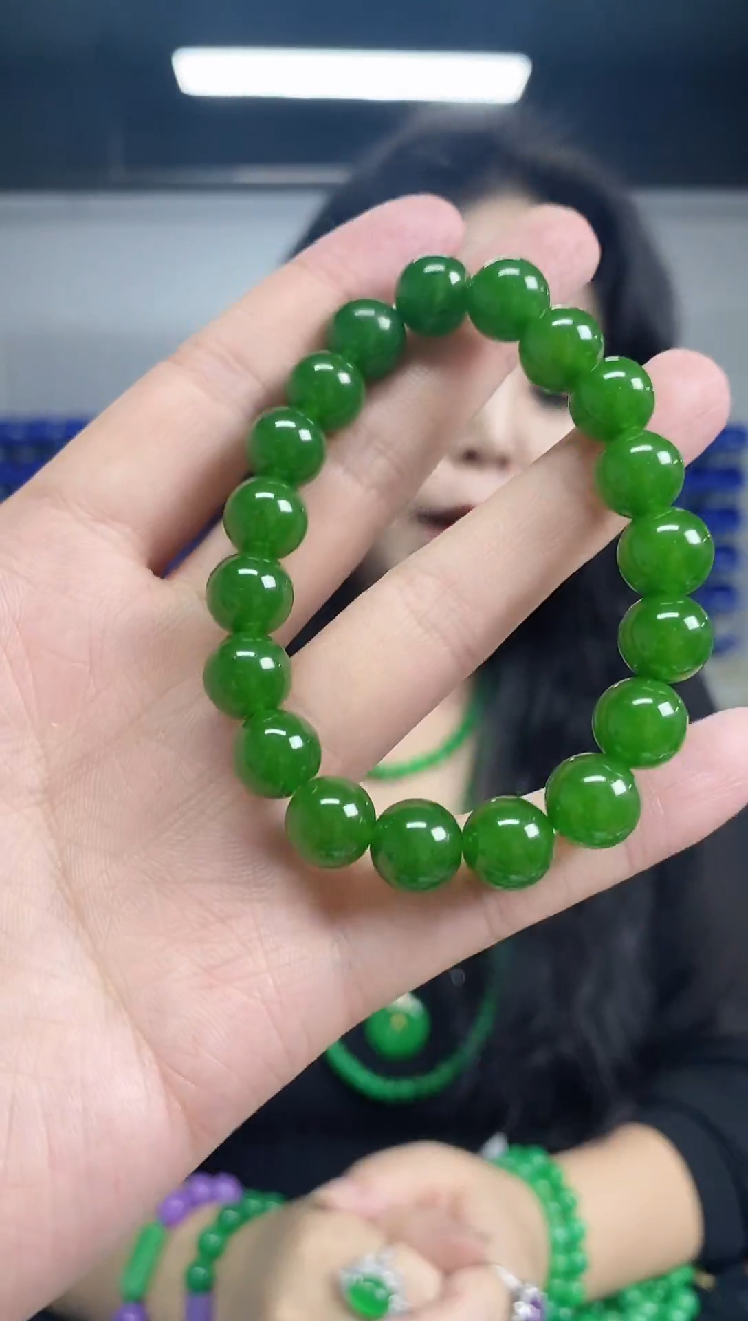 手链未镶嵌和田玉（碧玉）闪购链接  多样性发其一颜色微差