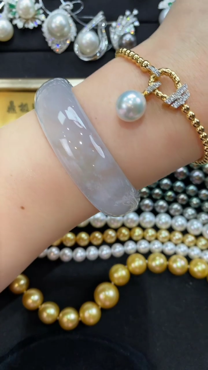 【闪购商品】海水珍珠耳饰18K金镶嵌手链