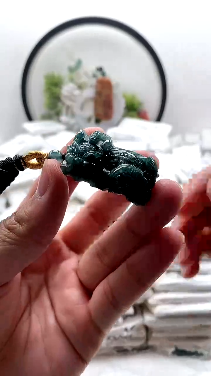 颈饰未镶嵌翡翠貔貅