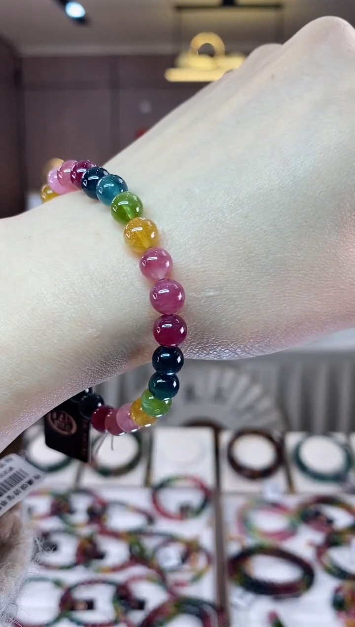 【闪购商品】碧玺单圈手串6mm+未镶嵌一物一证dan