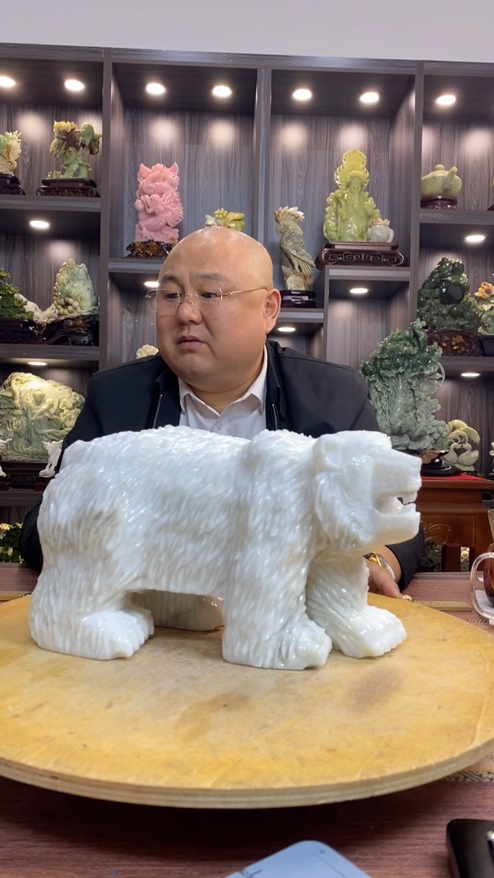 玉万**牧 玉岫岩料手工雕刻装饰摆件居家送礼一物一图精品摆件