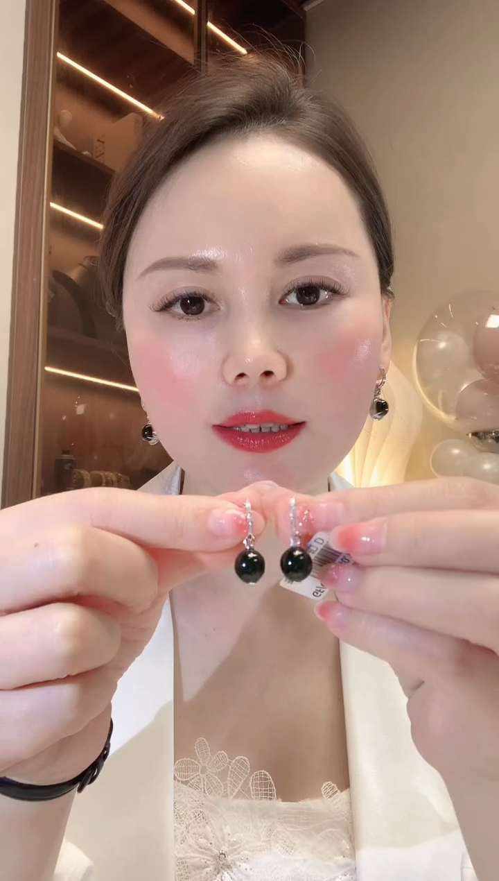 【闪购商品】翡翠耳饰18K金镶嵌A63 翡翠