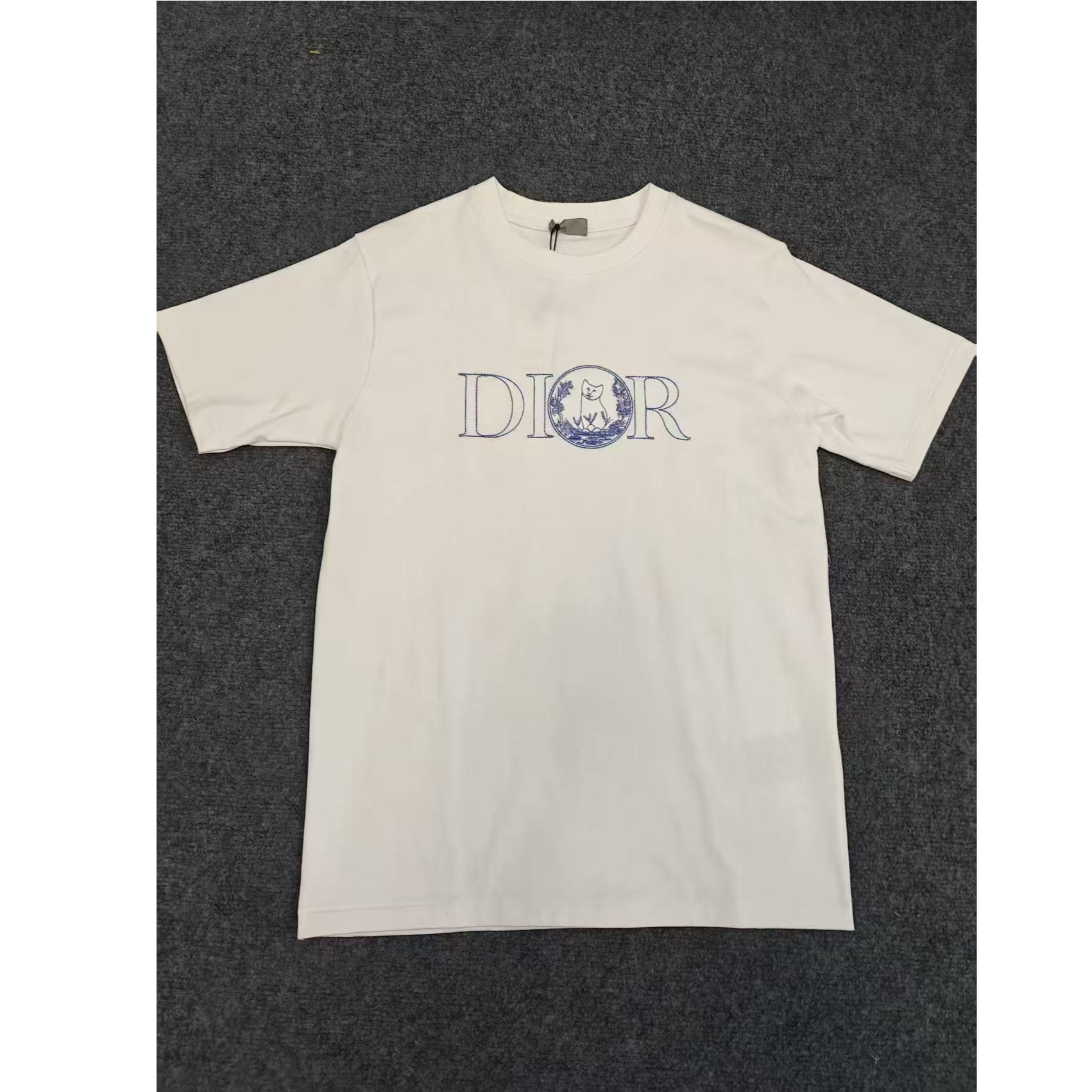 DIOR/迪奥胸口字母小猫刺绣标短袖