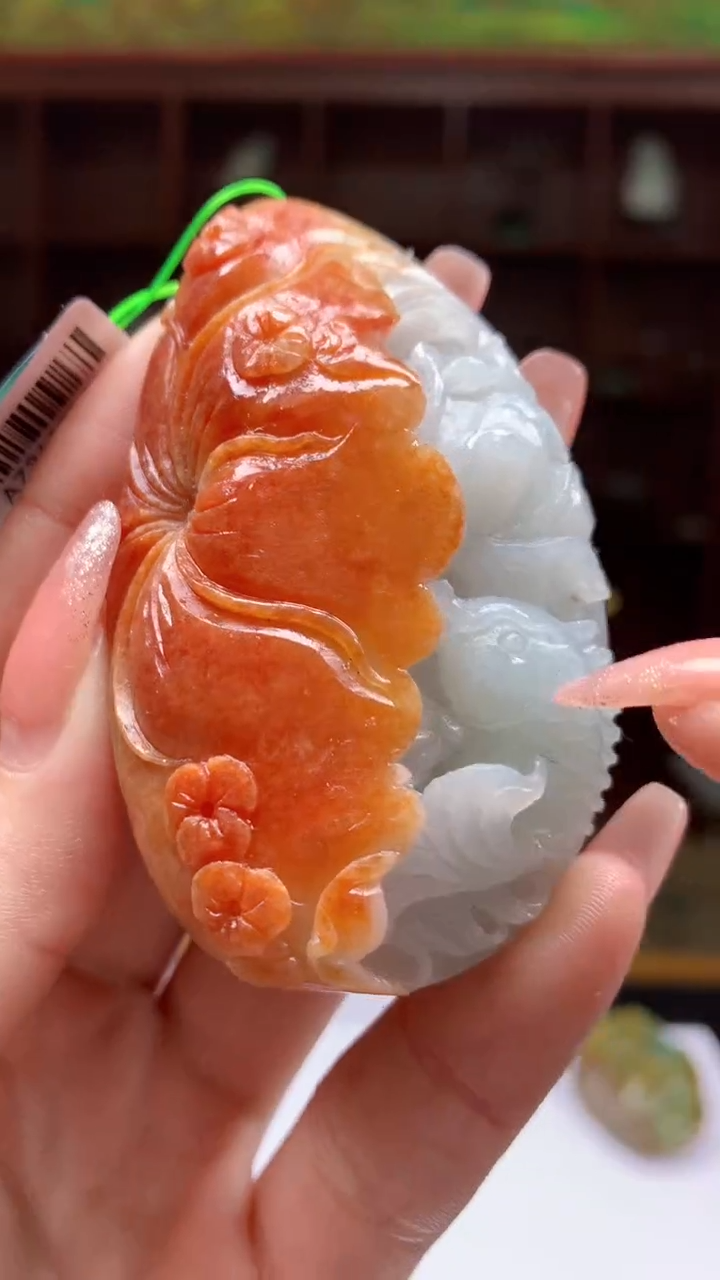 【闪购商品】定制翡翠未镶嵌1081ry-毛货挂件