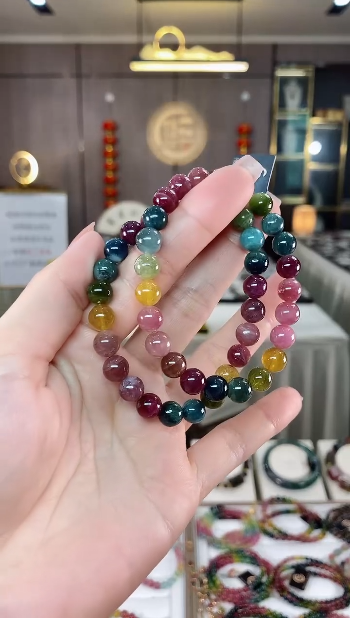 【闪购商品】碧玺单圈手串7mm+未镶嵌（多样性发一条）hon
