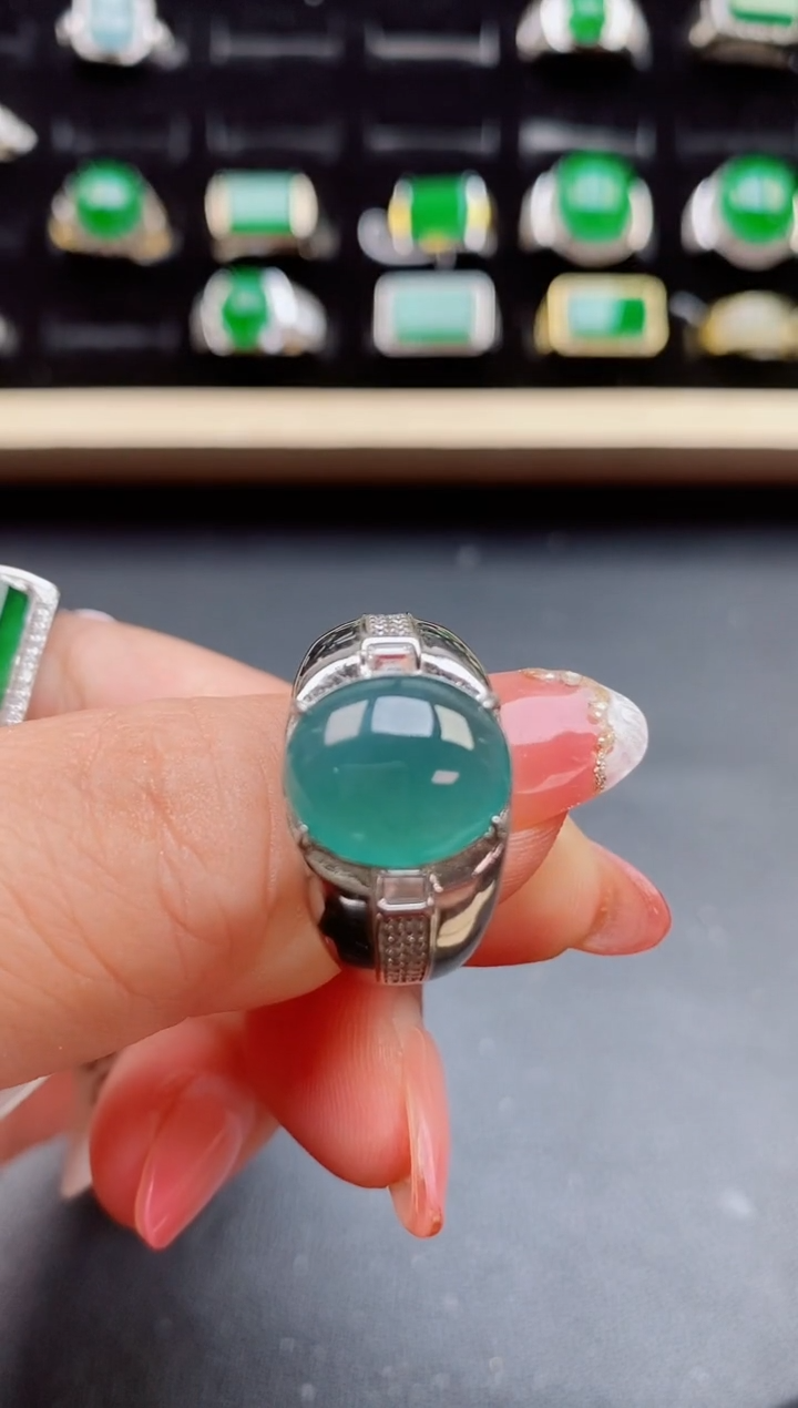 【闪购商品】翡翠戒指银S925镶嵌45454