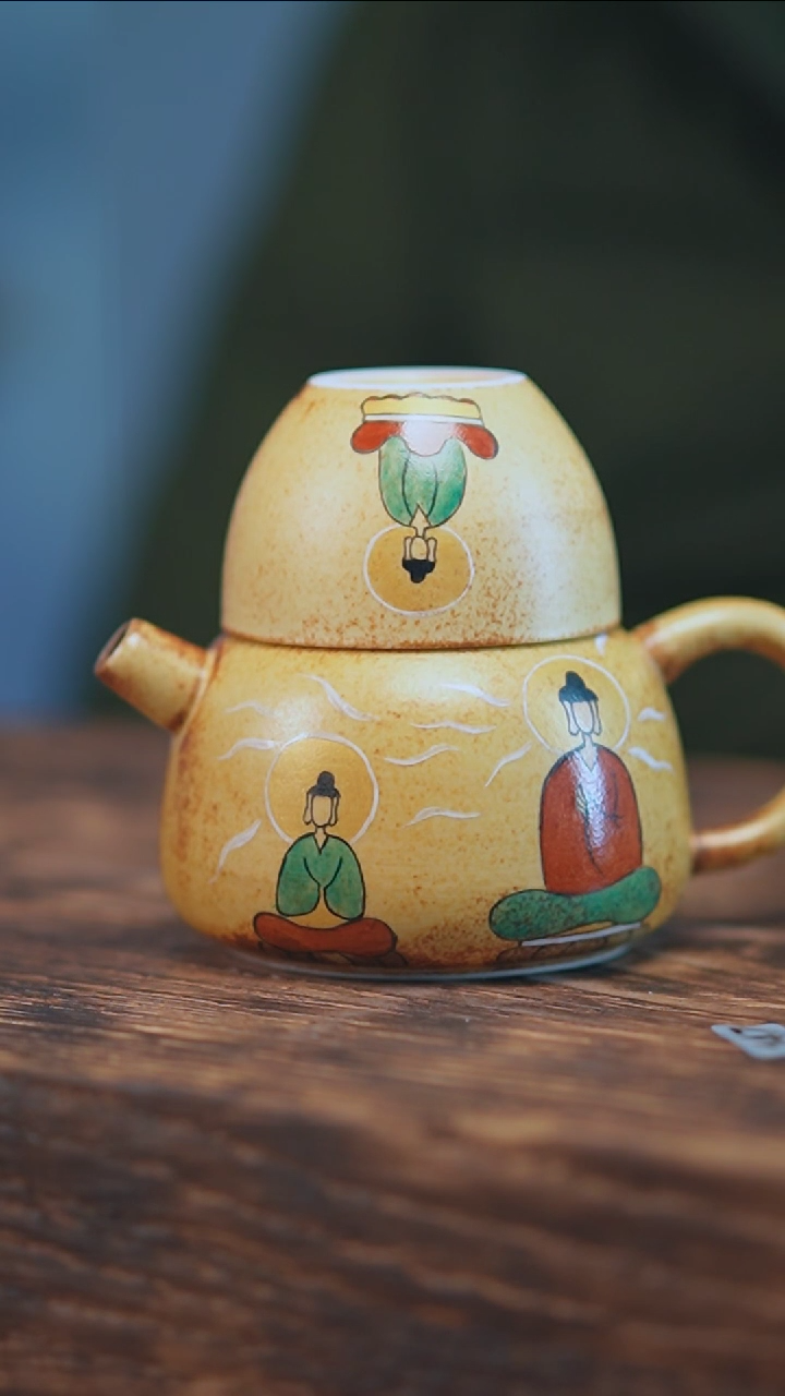 【闪购商品】景德镇手绘无相佛套装