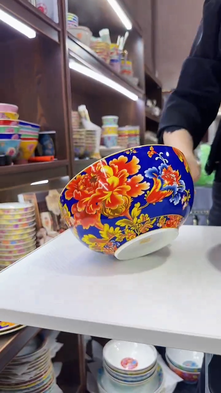 瓷片戴安娜8.5英寸汤碗1个景德镇陶瓷