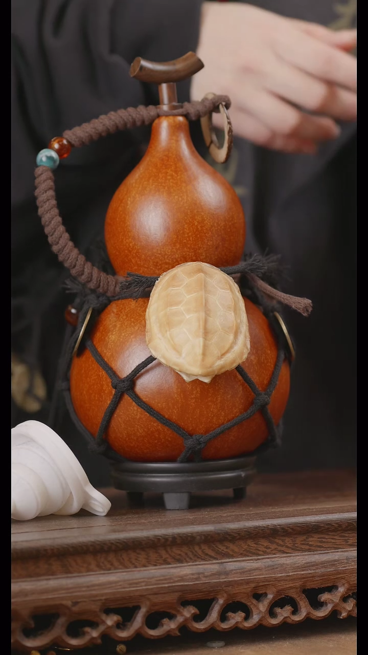 【闪购商品】98号精品天然大漆工艺防渗内胆酒葫芦~