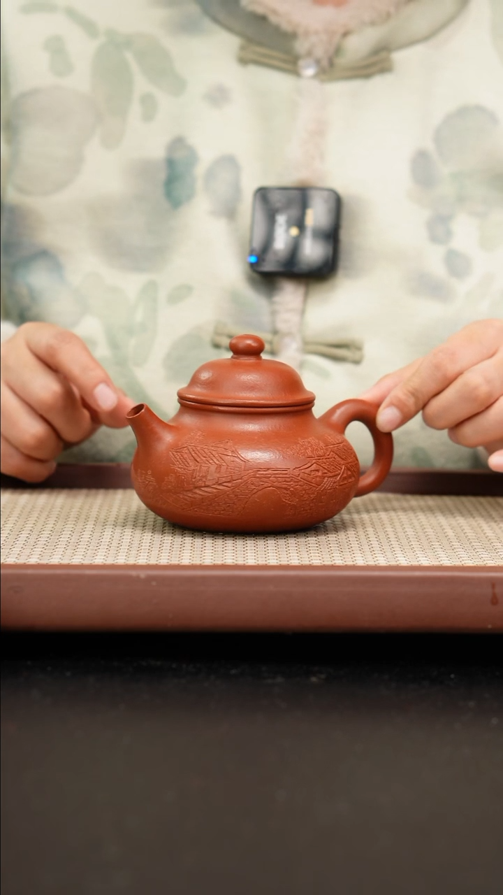 【闪购商品】紫砂茶壶小煤窑朱泥纳底容天刻绘240