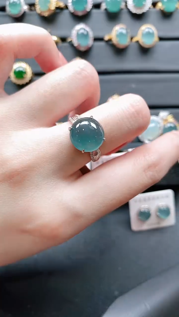 【闪购商品】翡翠戒指银S925镶嵌11111111