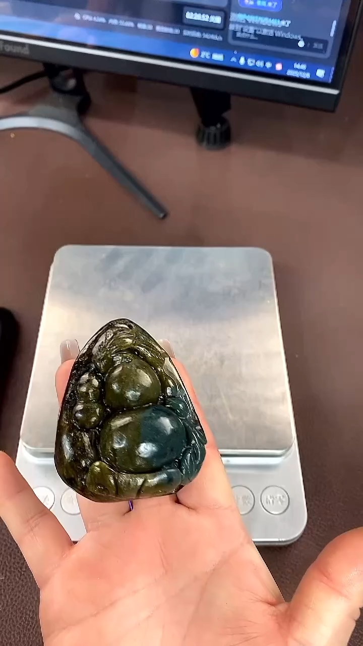 未镶嵌透闪石质玉把件手把