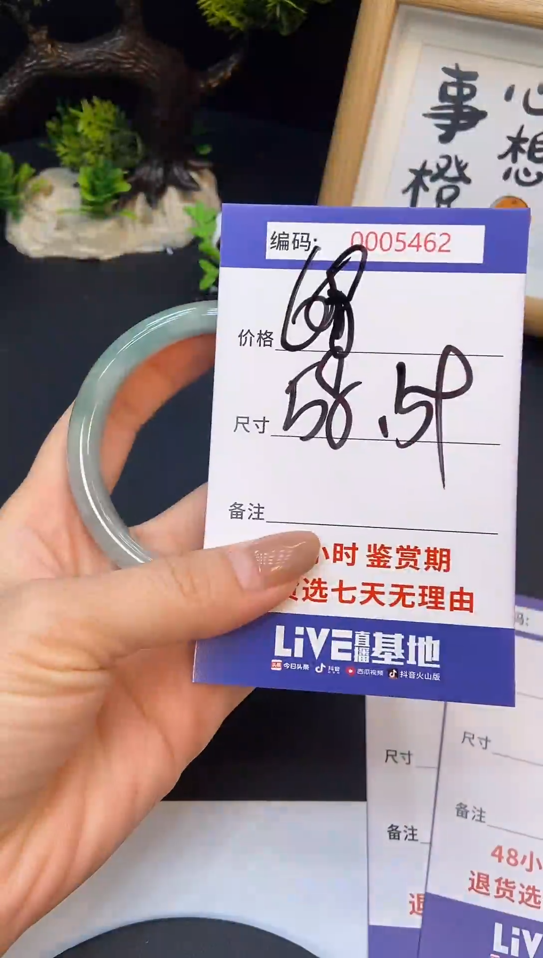 未镶嵌手镯翡翠0005462