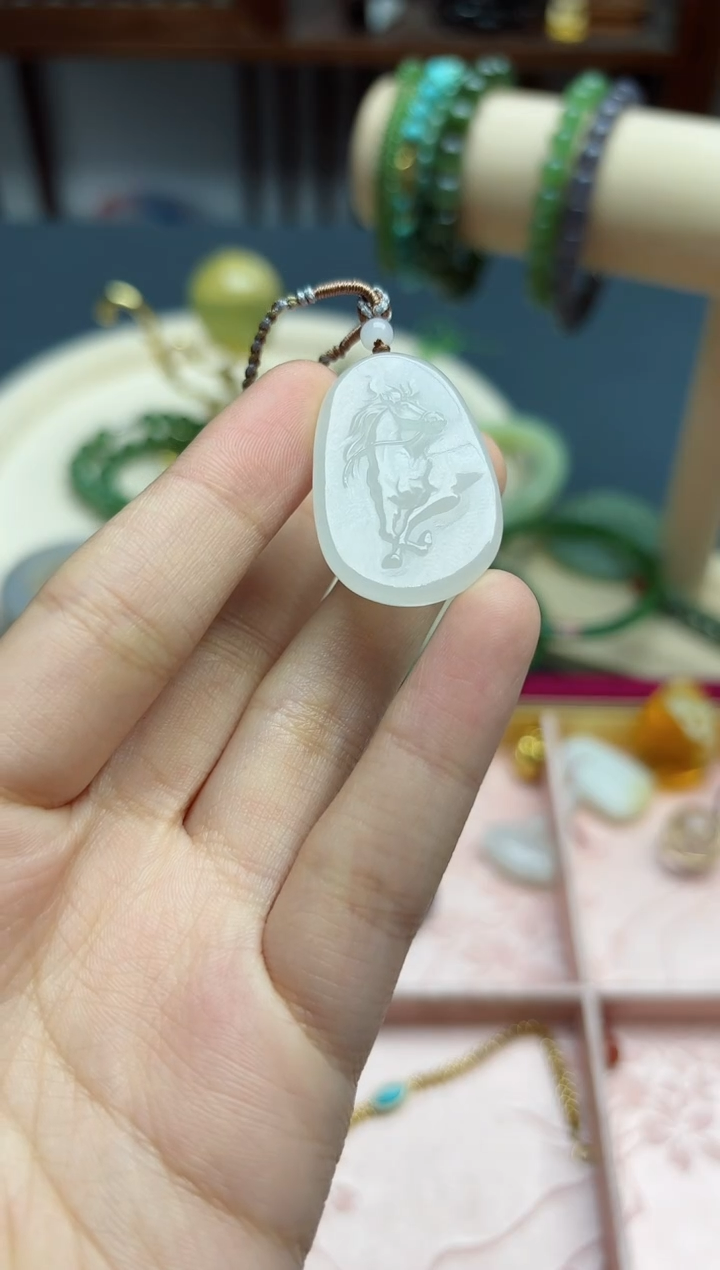 【闪购商品】和田玉吊坠未镶嵌和田玉马牌吊坠*1 HX