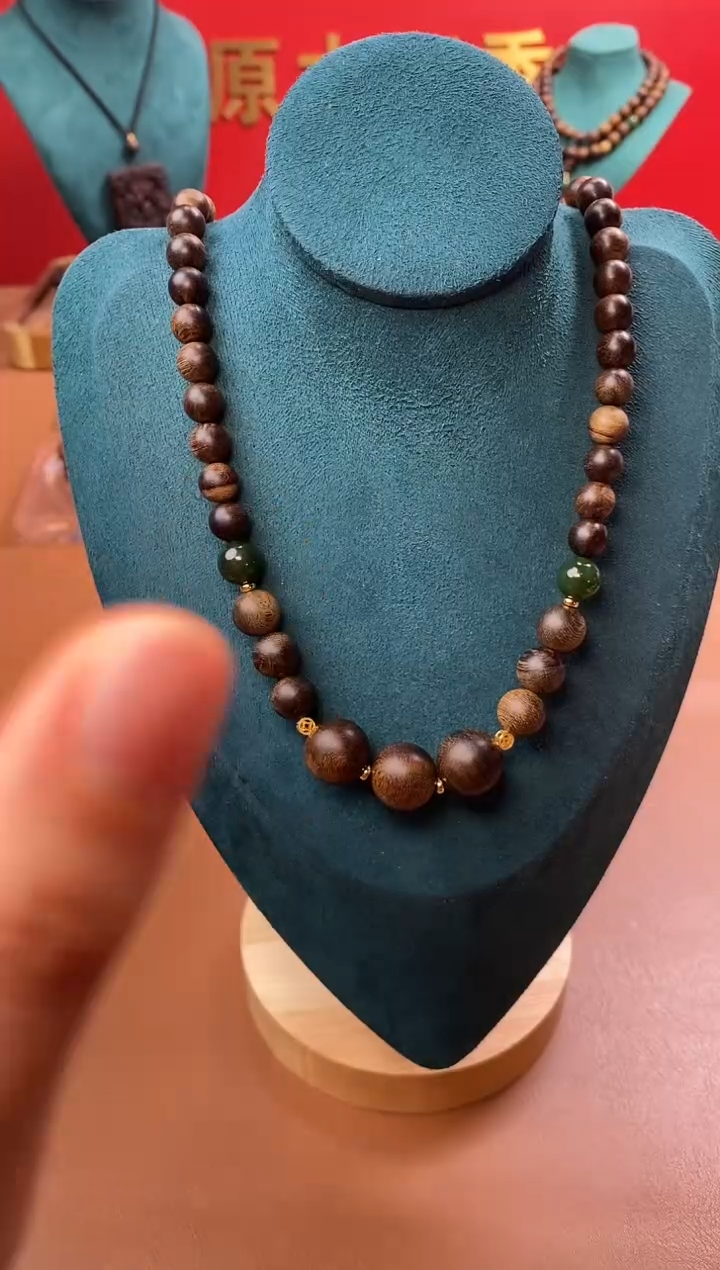 【闪购商品】沉香手串P沉水芽庄黄棋楠瘤疤+芽庄白棋楠设计