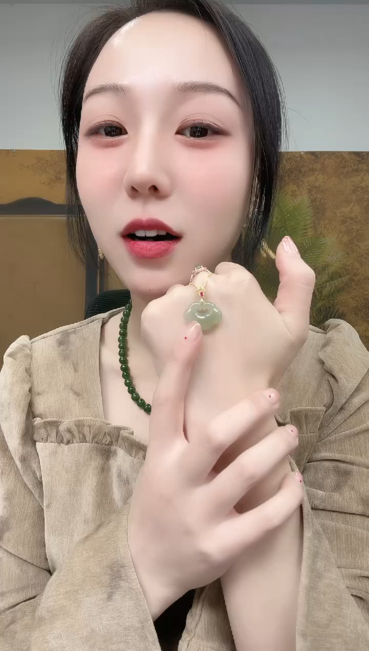 【闪购商品】和田玉颈饰银S925镶嵌0000