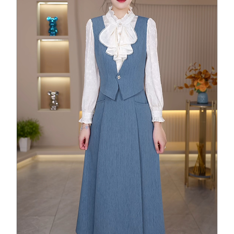 【套装定制】C326图片色连衣裙优雅气质时尚减龄休闲显瘦收腰早秋