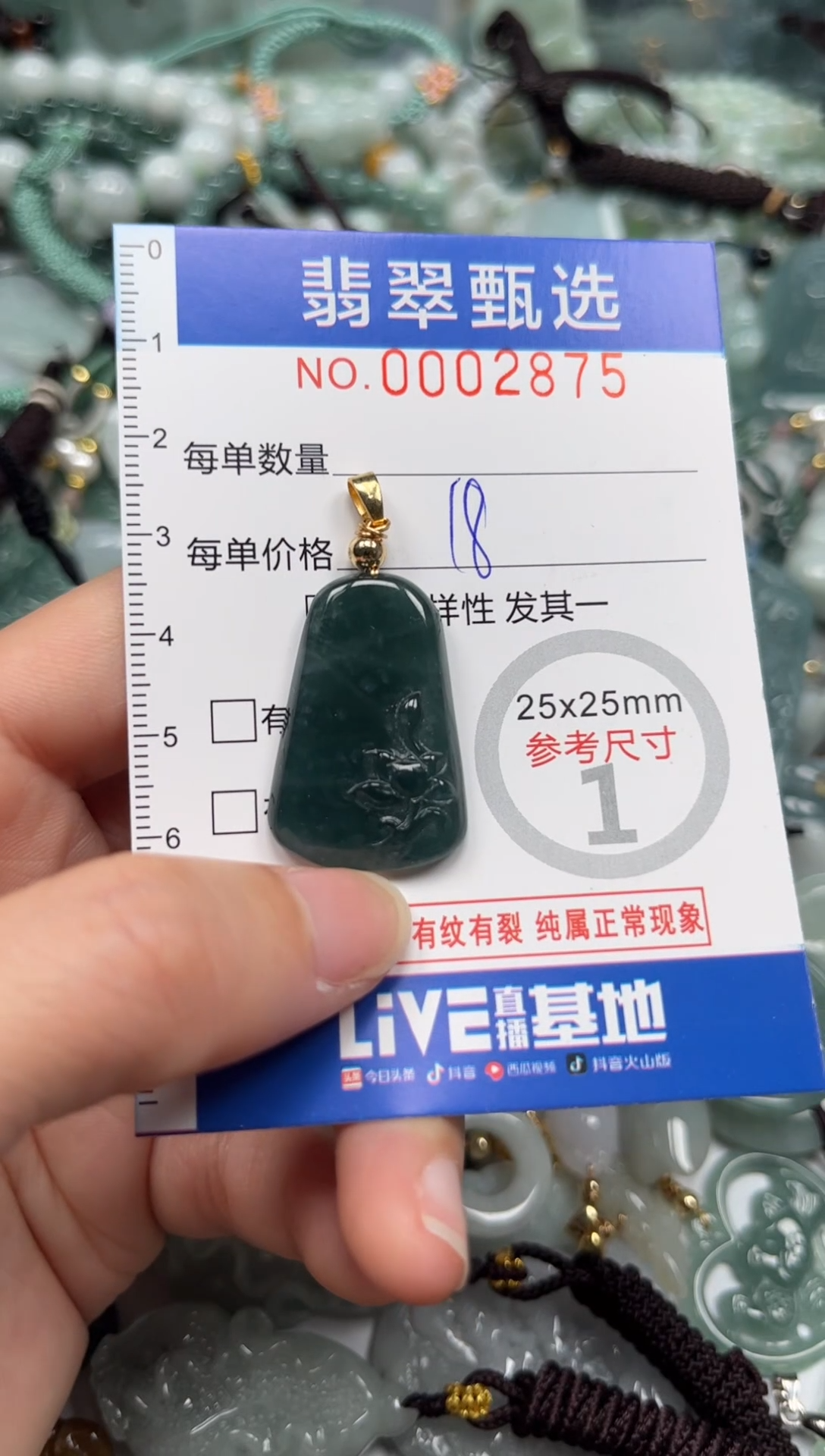 【闪购商品】翡翠颈饰未镶嵌00..2875