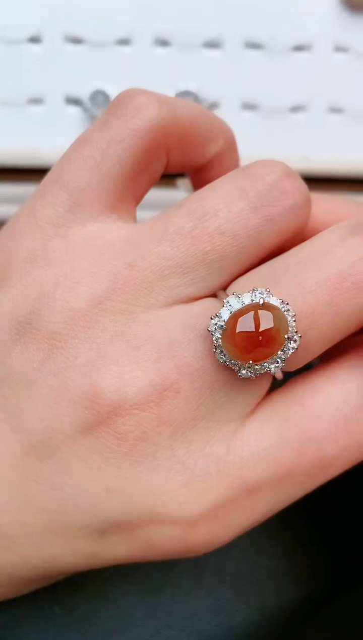 【闪购商品】翡翠戒指银S925镶嵌......