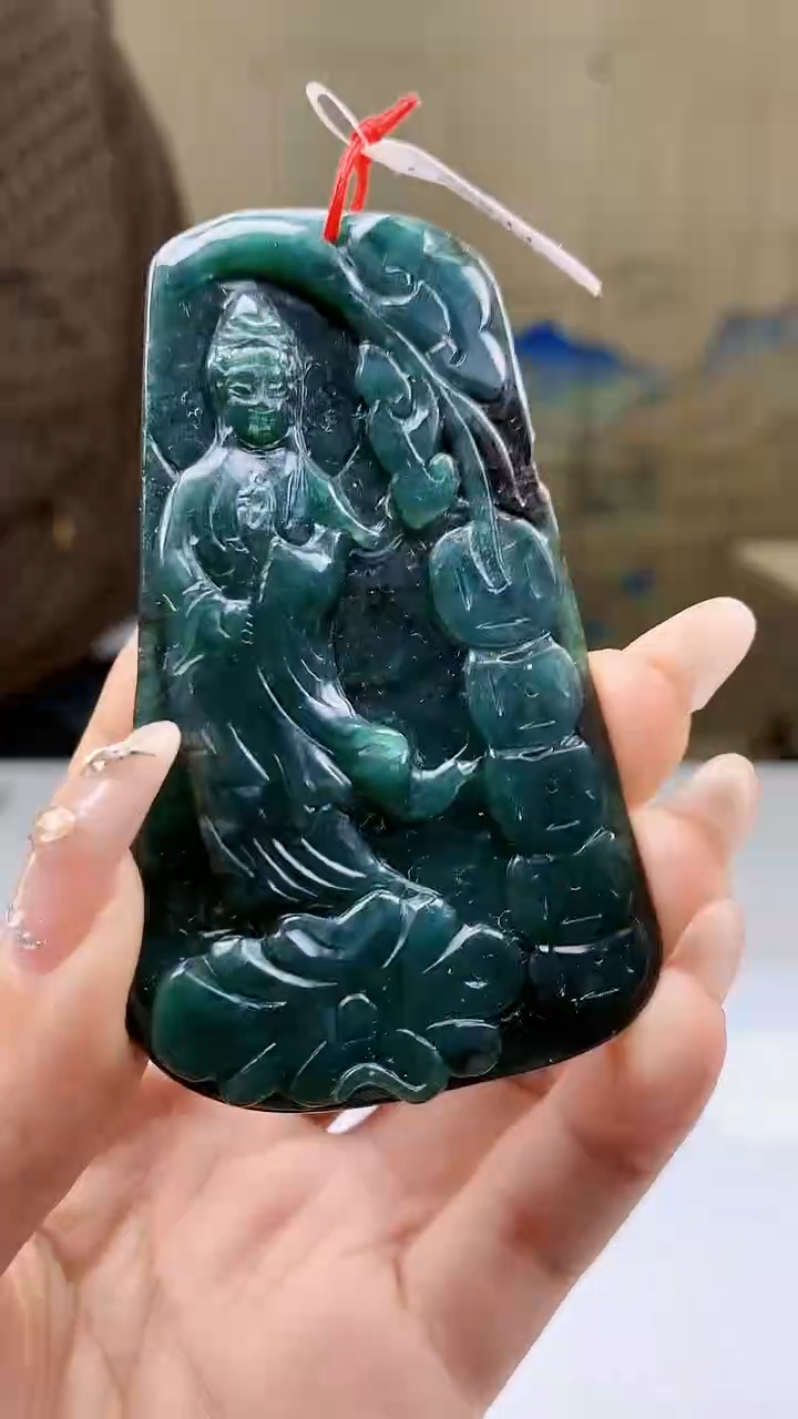 【闪购商品】定制翡翠未镶嵌4812ty-毛货挂件58