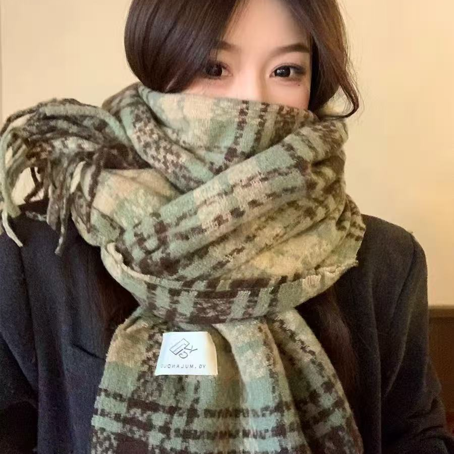 【清货通用链接】秋冬加厚保暖混纺围巾女双面百搭时尚抗寒围脖披肩