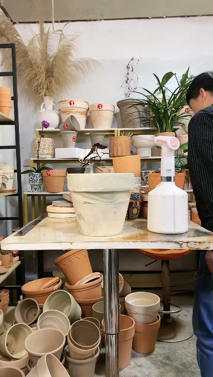 【闪购商品】红陶20*18绿白陶 1盆无托