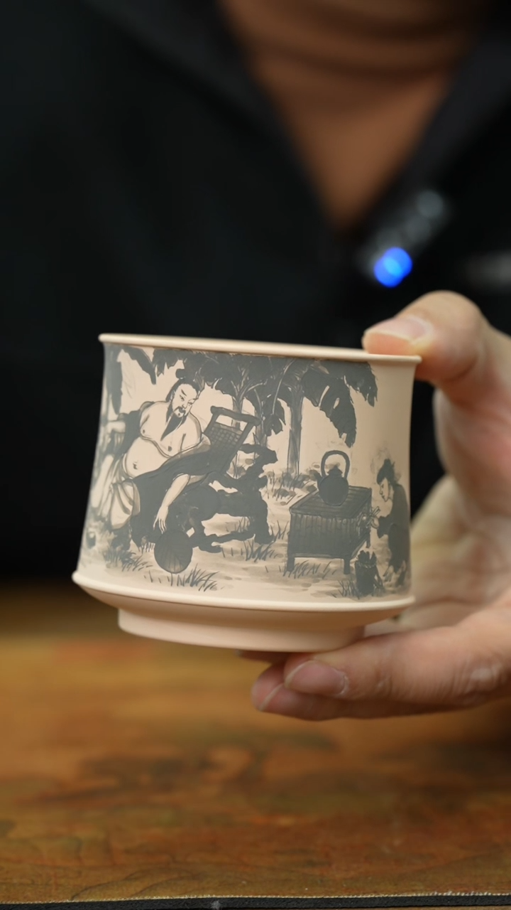 【闪购商品】瓷片1号押窑景德镇上庄陶瓷著茶图