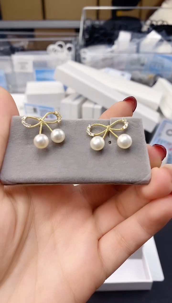 未镶嵌耳饰淡水珍珠ED1097