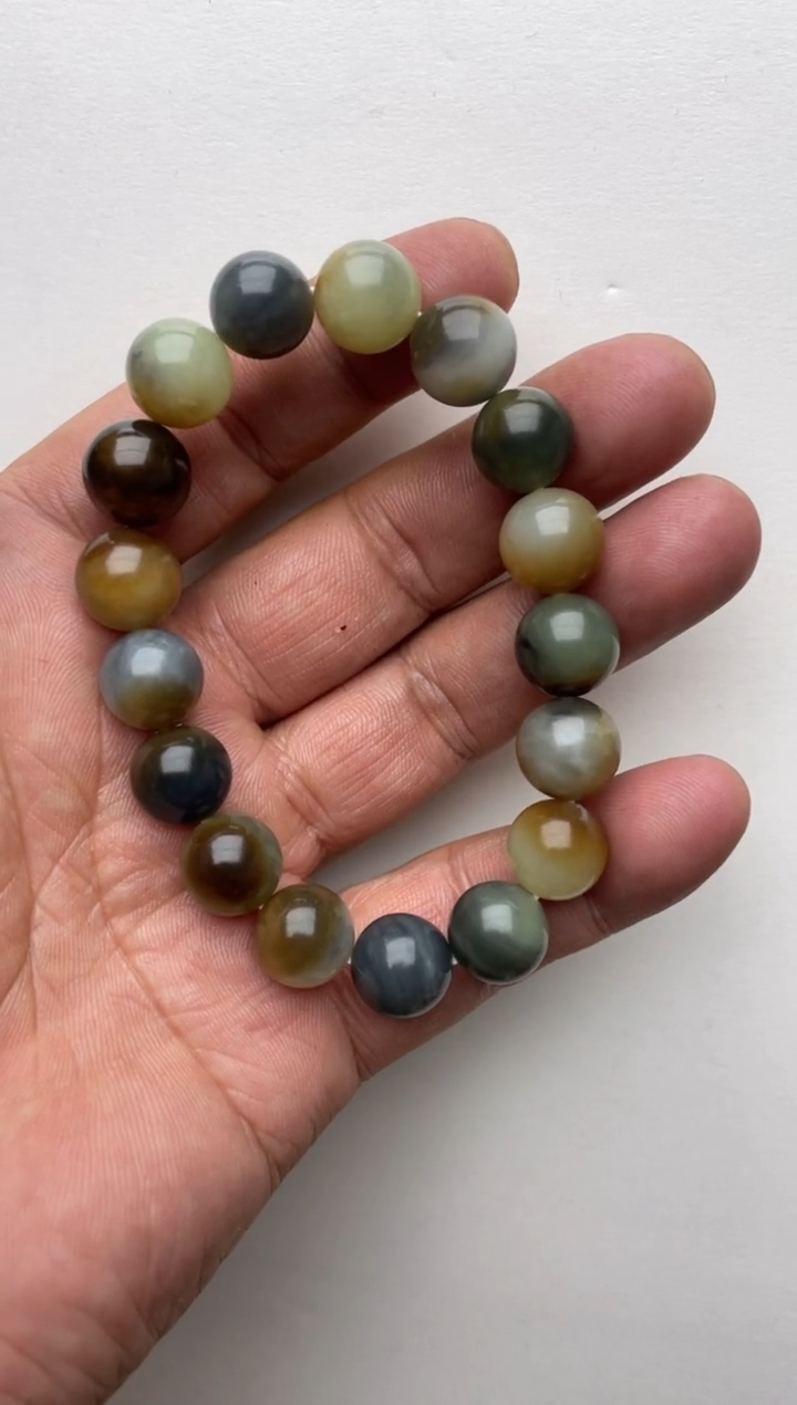 【闪购商品】和田玉手串未镶嵌楼兰三色