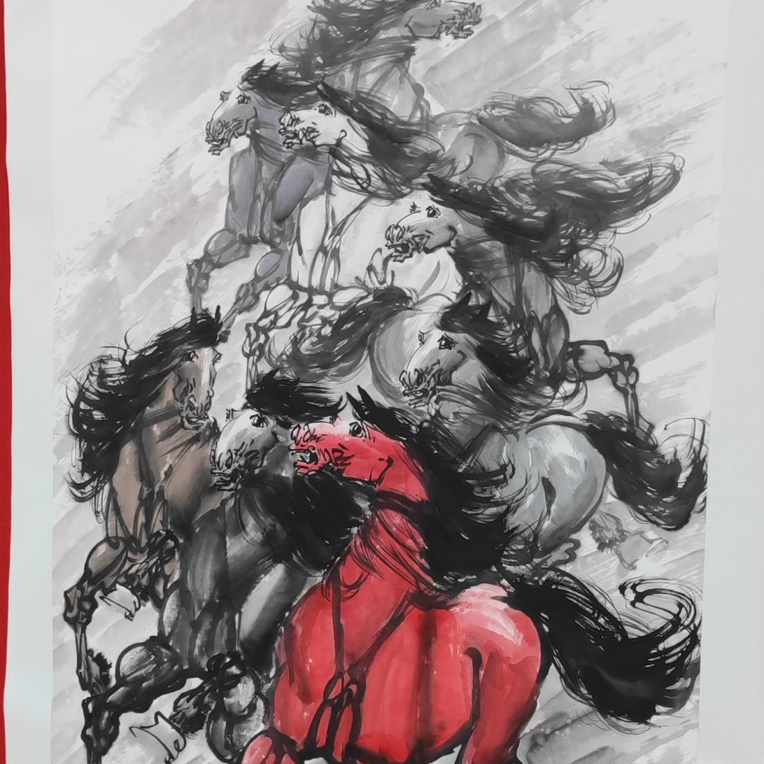 日新画作欣赏作品年画