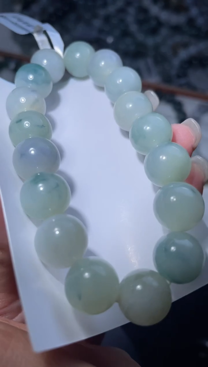 【闪购商品】定制翡翠未镶嵌天然缅甸A货翡翠手串50尺寸