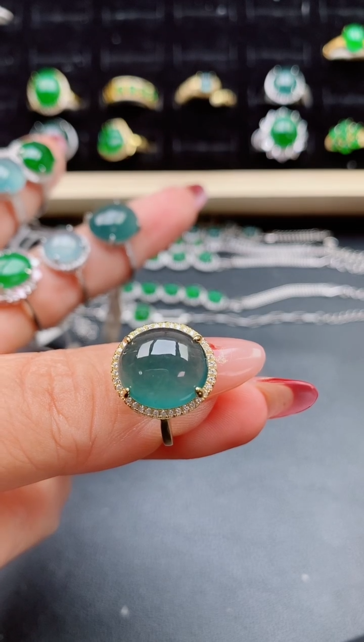 【闪购商品】翡翠戒指银S925镶嵌50805580