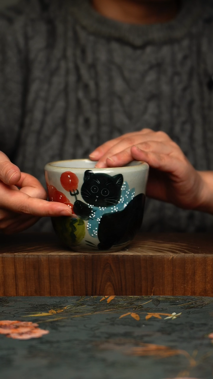 瓷片釉下彩手工手绘同款陶器