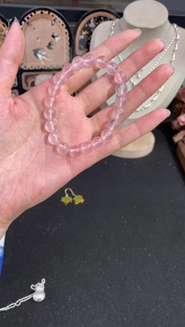未镶嵌手串水晶粉水手串