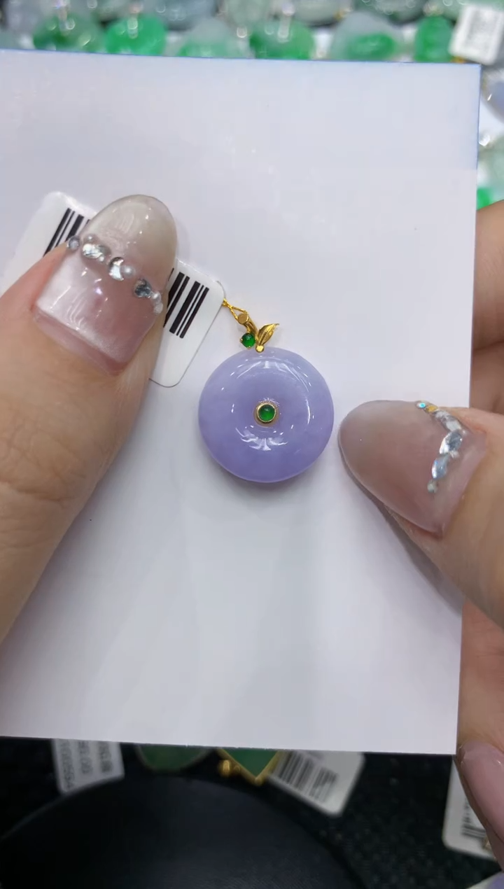 【闪购商品】翡翠颈饰18K金镶嵌222222222