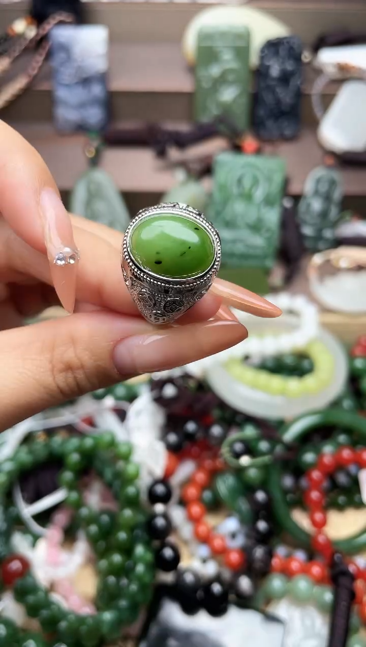 颈饰银S925镶嵌和田玉未镶嵌和田玉吊坠多样性拍一发一