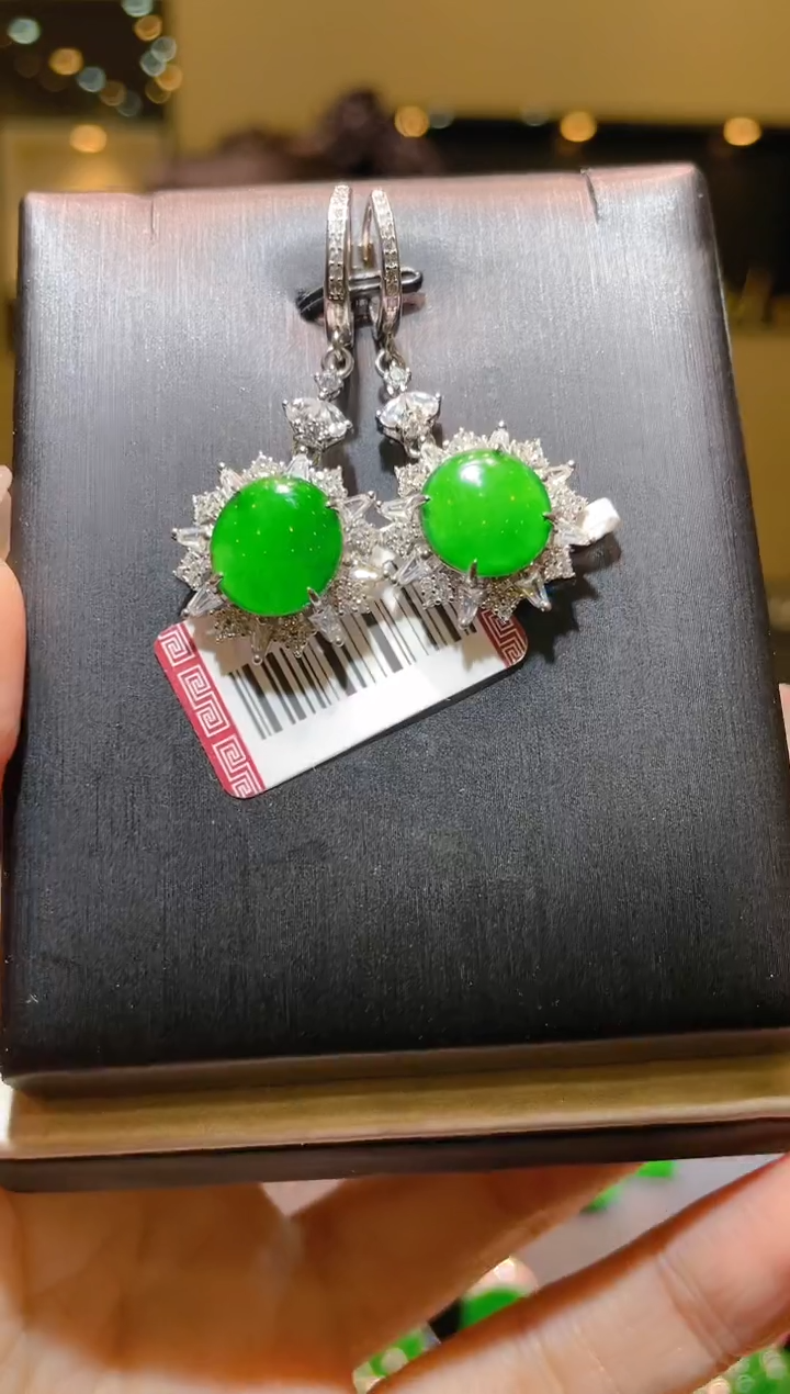 【闪购商品】翡翠吊坠(不含链)银S925镶嵌A115