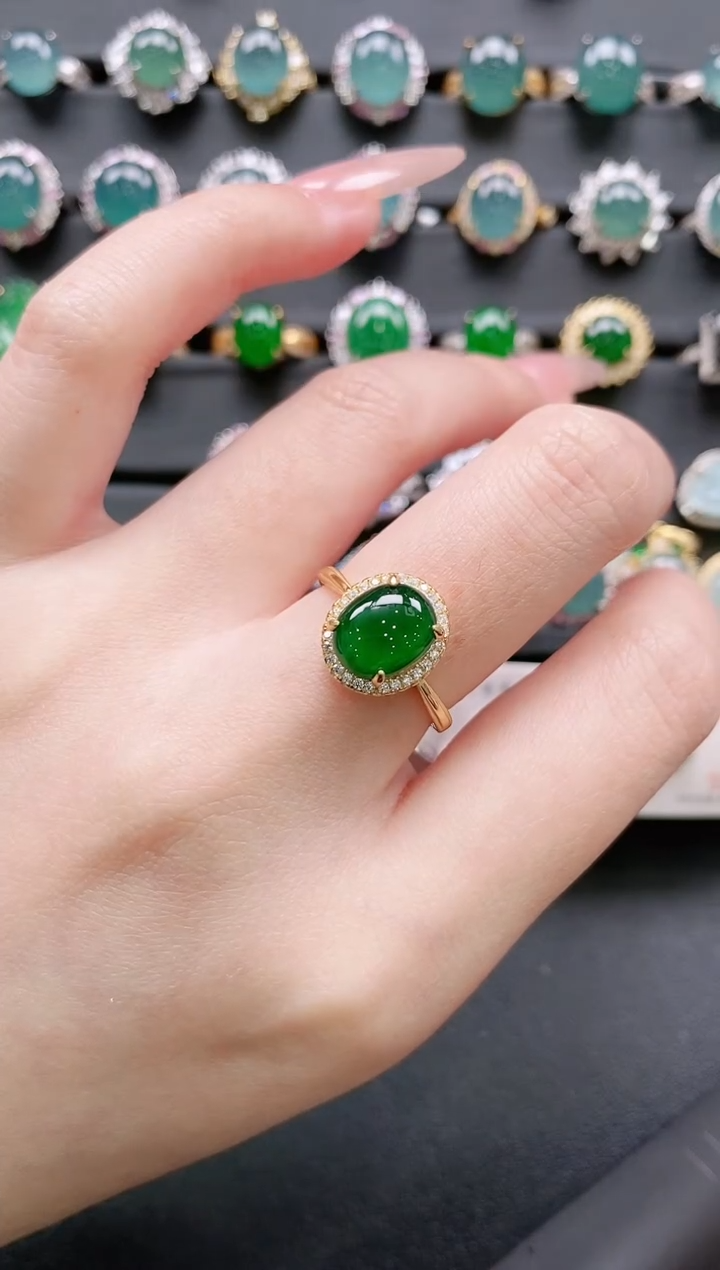 【闪购商品】翡翠戒指银S925镶嵌11111111