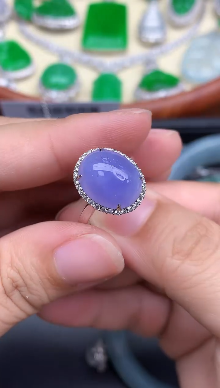 18K金镶嵌戒指翡翠531-中国好珍宝