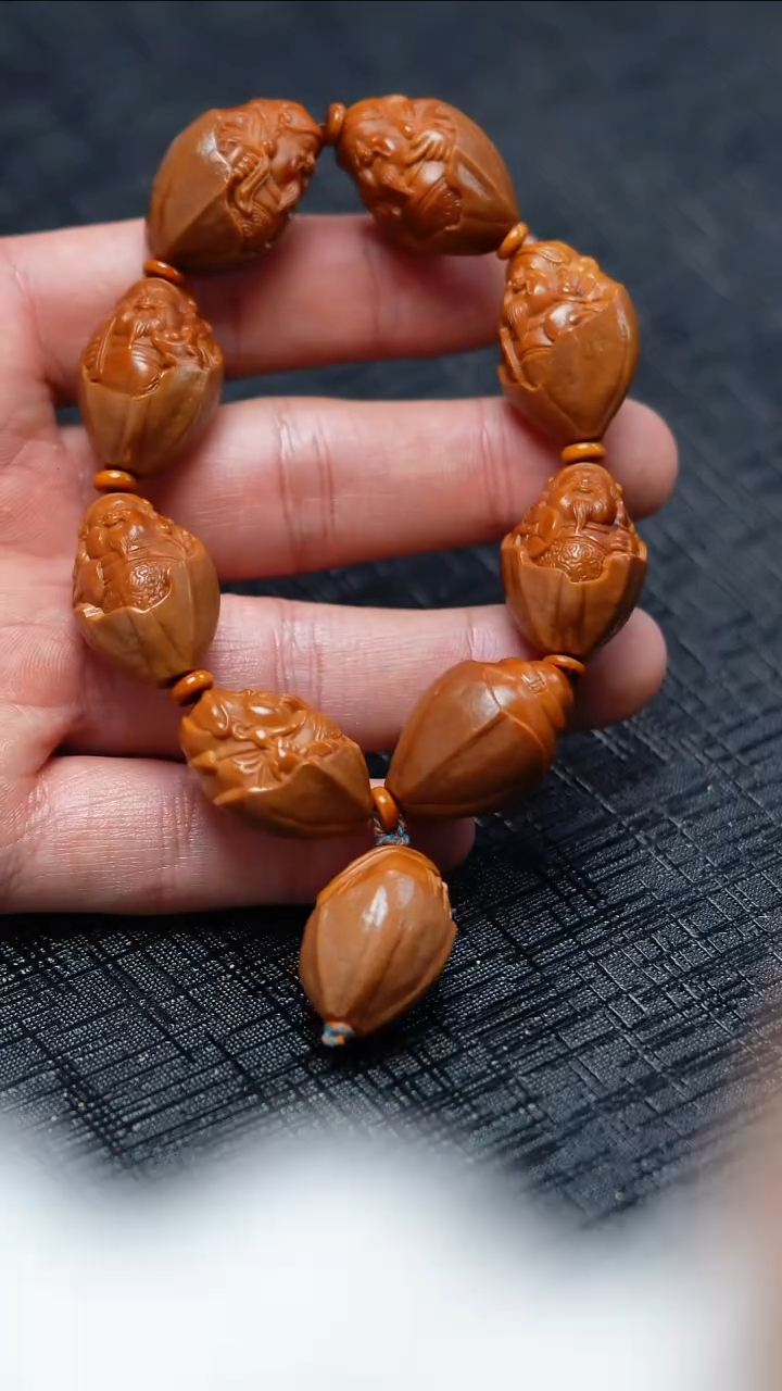 手串/手链橄榄核橄榄核 微花处理