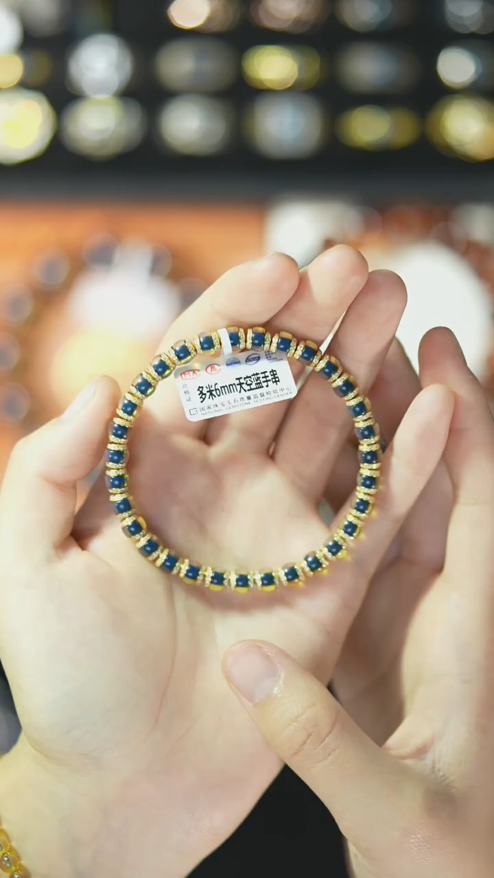 【闪购商品】琥珀裸石银S925镶嵌6mm多米天空蓝钻切单圈