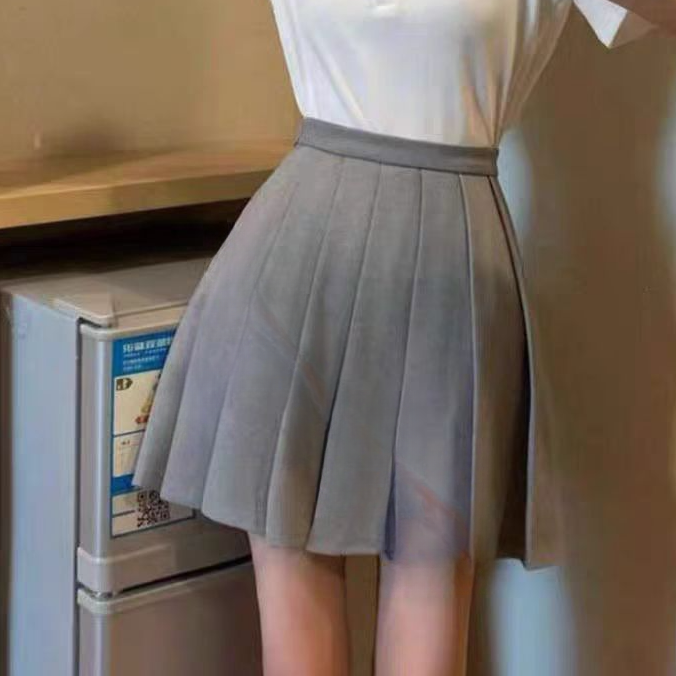 大米丨灰色长短款短裙