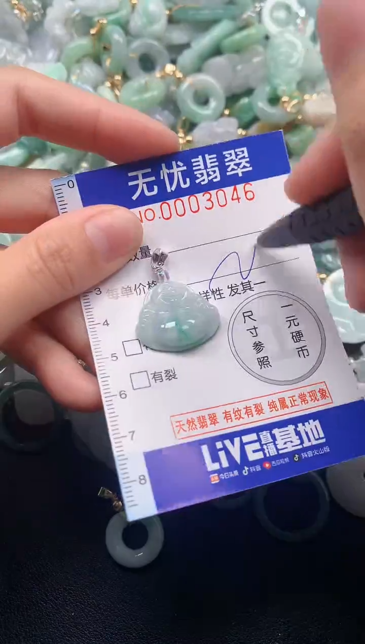 颈饰未镶嵌翡翠3046