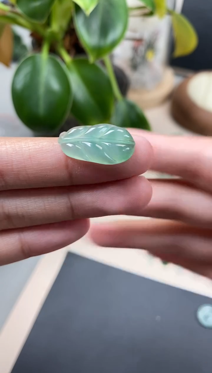 【闪购商品】翡翠颈饰未镶嵌翡翠冰晴叶子
