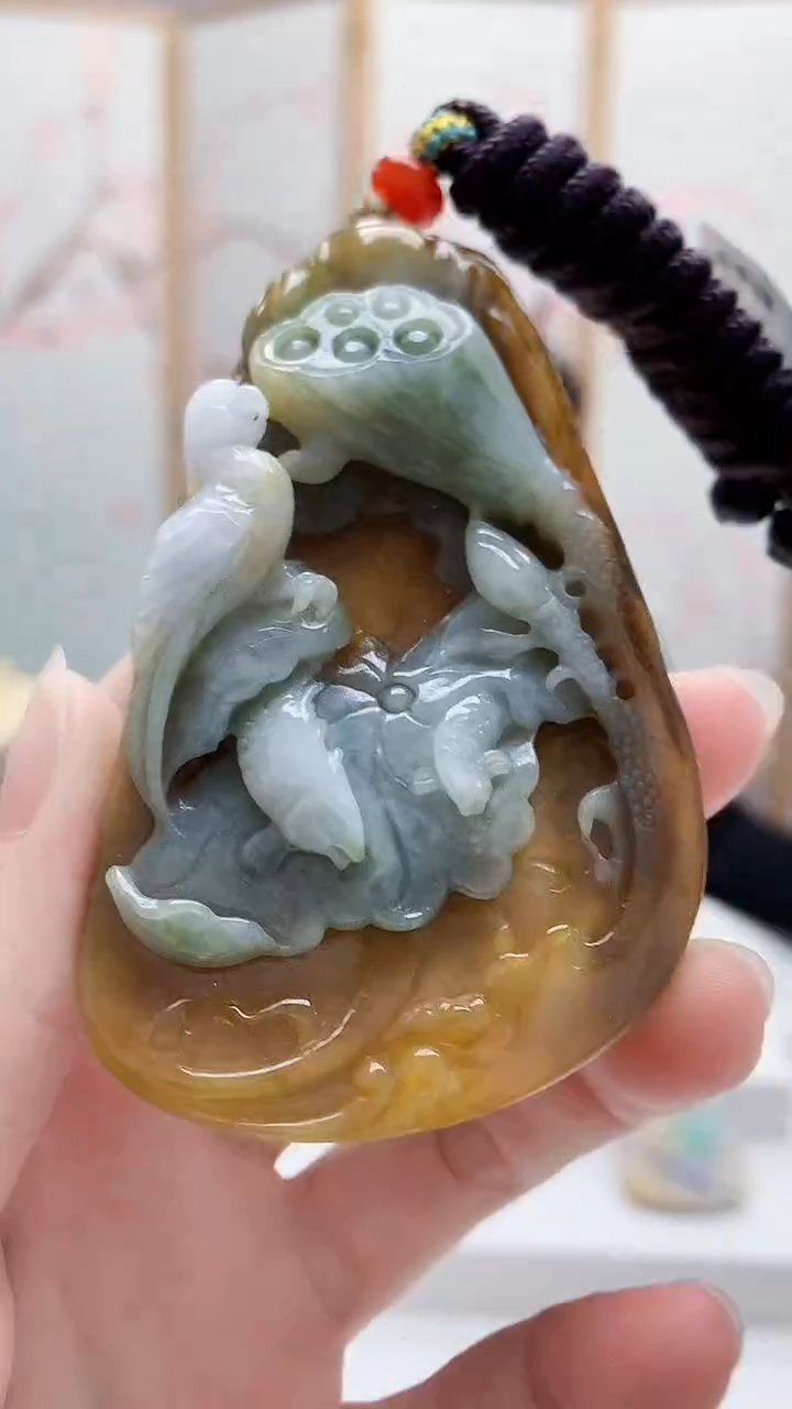 未镶嵌定制翡翠5160ry-毛货挂件72