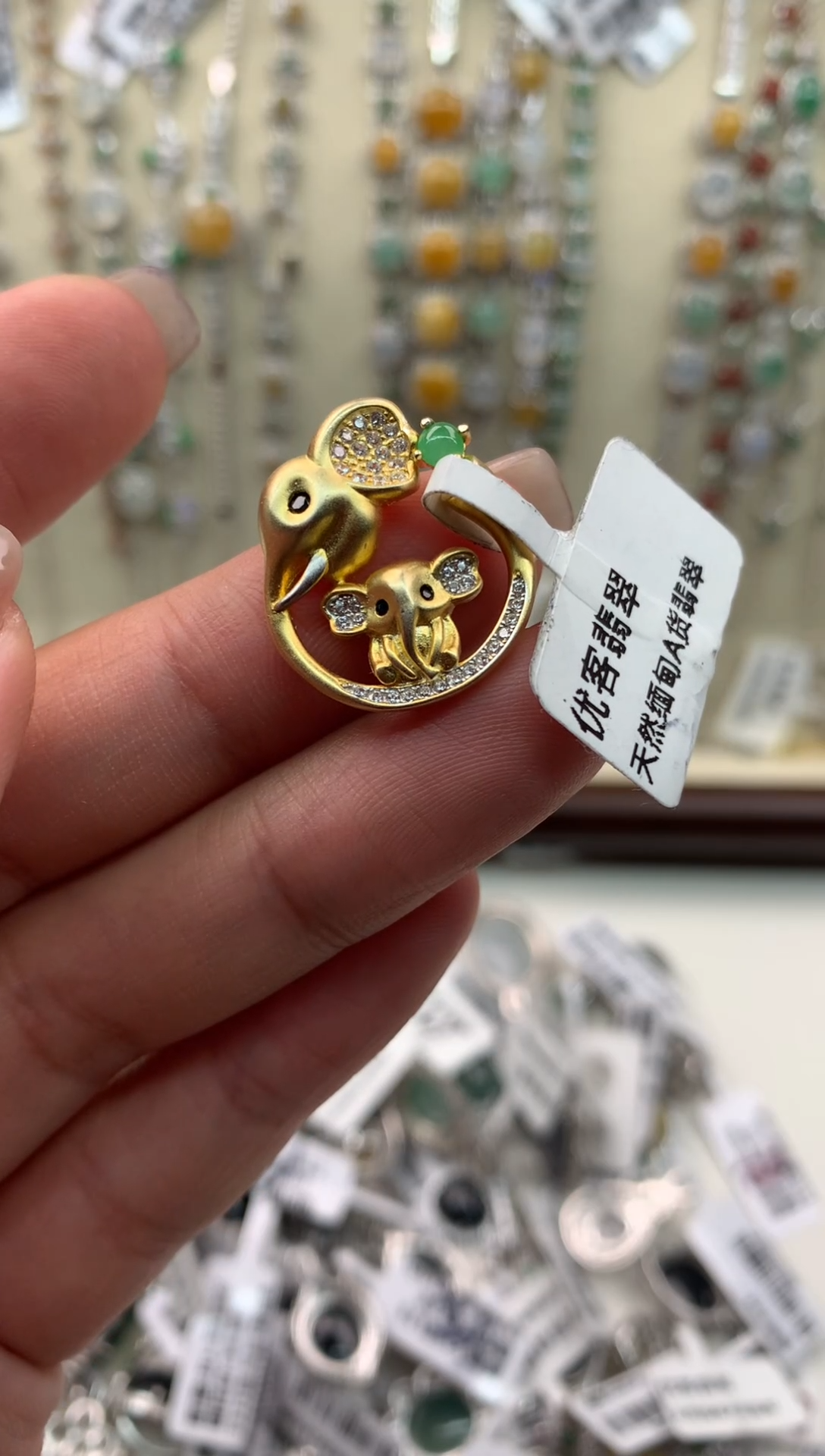 翡翠银S925镶嵌吊坠(不含链)041