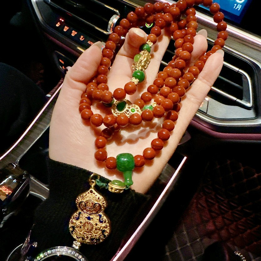 铜玻璃项链  毛衣链富家千金 项链