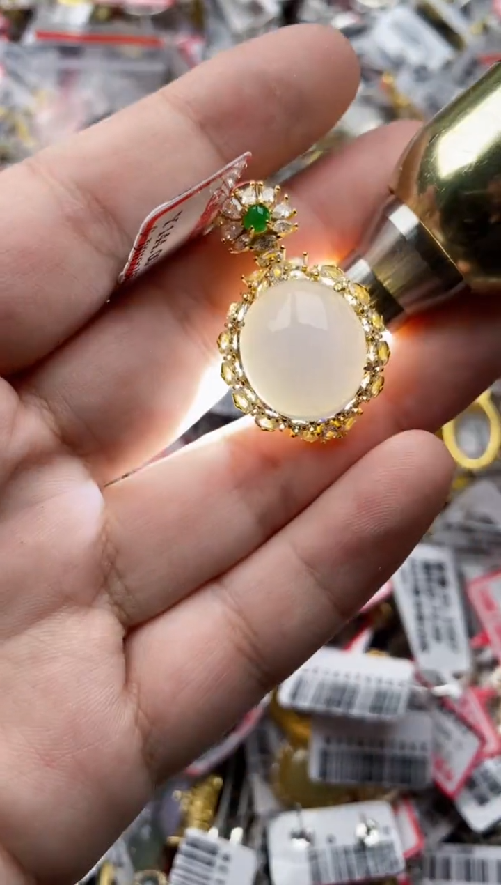 【闪购商品】翡翠戒指银S925镶嵌55555--1