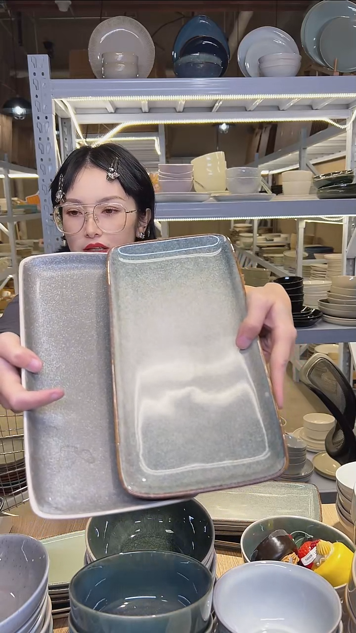 瓷270外贸尾货高温釉下彩陶瓷餐具默认微瑕