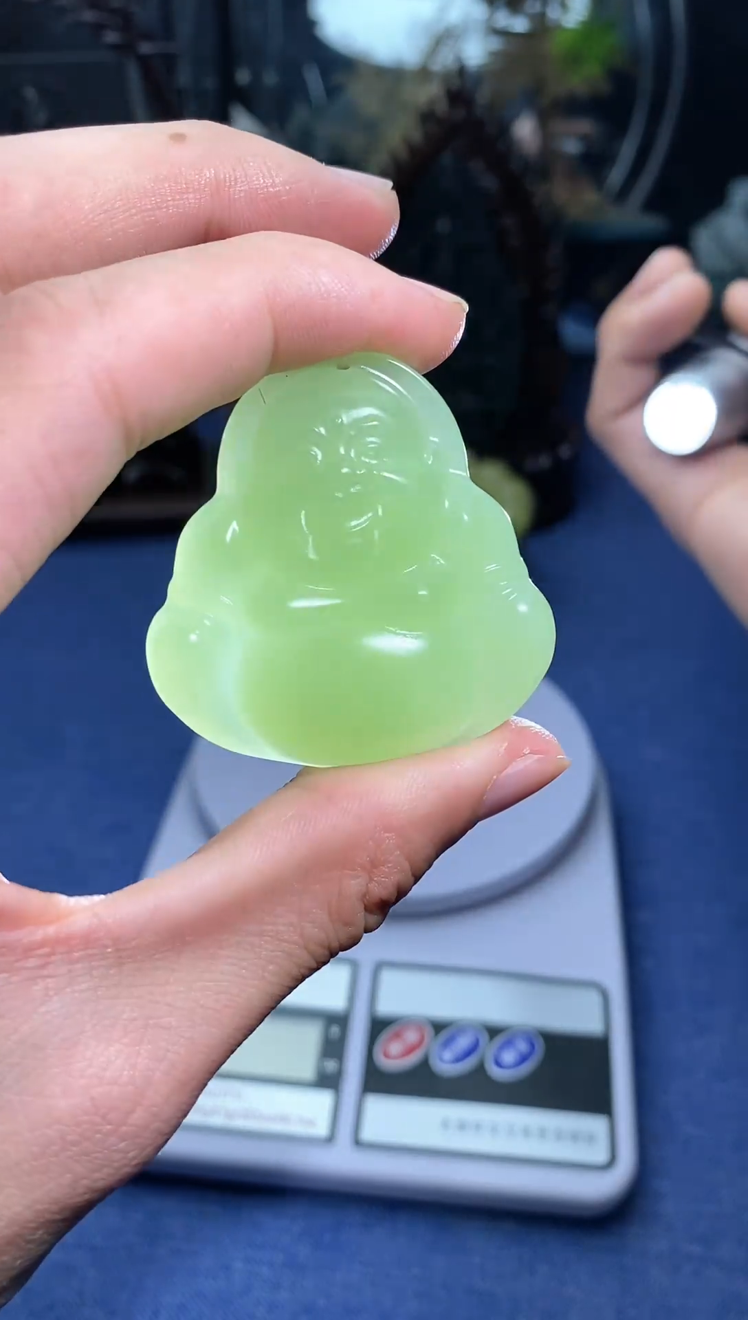 【闪购商品】和田玉颈饰未镶嵌湖水绿佛公